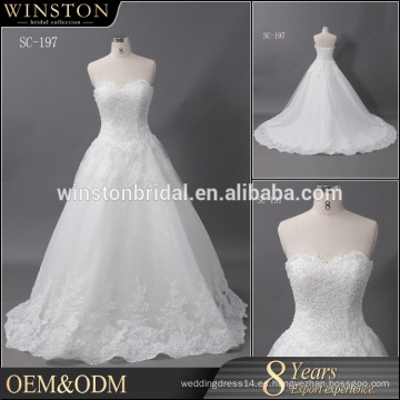 Vestido de novia de cristal de tul de proveedor de Guangzhou vestidos de novia